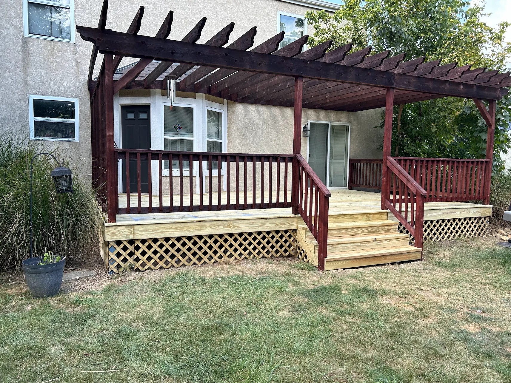 Deck railing and stairs detail